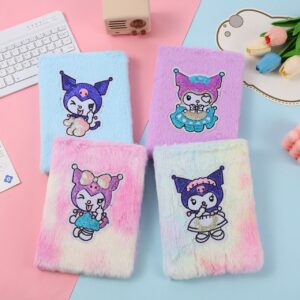 Kawaii Theme Fur Notebook for Kids | 100 Sheet | 22*30 Cm | Assorted Colors & Designs | OPP Packing