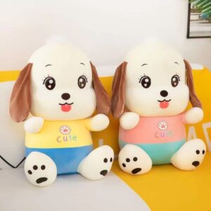 Cute Baby Dog Plush Toy for Kids | Imported Skin | 30 Cm | Soft Toy | Assorted Colors | OPP Packing