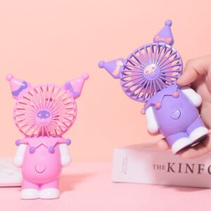 Kawaii USB Table Fan for Kids | with USB Cable | Rechargeable | Compact & Portable | 9.2*13.9 CM | Assorted Colors | Box Packing