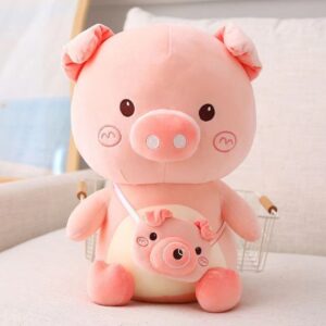 Cute Bubble Pig Plush Toy for Kids | Washable & Huggable | Imported Skin | Soft Toy | 35 Cm | OPP Packing
