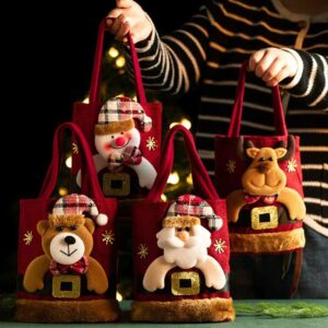 Oxford Fabric Christmas Character Tote Bag with Handle | Waterproof | 20*20 Cm | Assorted Colors