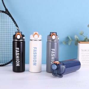 Stainless Steel Insulated Fashion Sipper | Portable & Leakproof | 680 ML | Push Lock Button | Assorted Colors | Box Packing