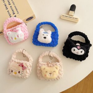 Cute Kawaii Sanrio Family Earphone Cover cum Coin Pouch Keyring | 10 CM | Assorted colors & Designs | Loose Packing
