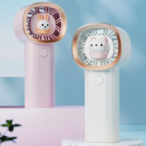 Kids USB Rechargeable Hand Fan with USB Cable | 3 Wind Speed | Compact & Portable | Assorted Colors | Box Packing