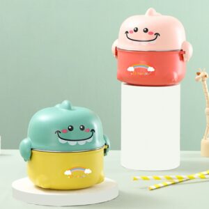 Stainless Steel Insulated Bowl for Kids with Handle | 600 ML | Portable & Leakproof | Assorted Colors & Prints | Box Packing