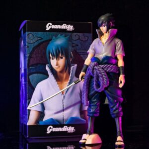 PVC Sasuke Uchiha Anime Figure with Sword | Action Figure | Decorative Item | Big Size | 29 Cm | Color Box Packing