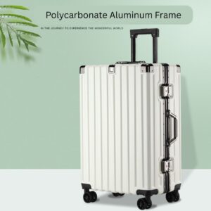 Polycarbonate Aluminum Frame Trolly Set with Locking System | 3pcs Set | 20,24,28 Inch | Waterproof | Box Packing